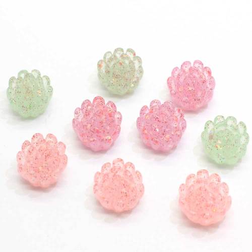 New DIY 100pcs 16mm Resin Cute Flower Flatback Stone Wedding Buttons Craft Scrapbook