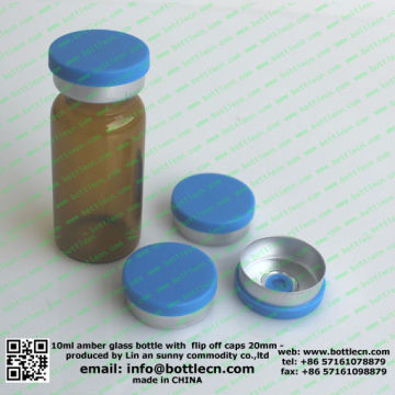 10ml amber bottles/amber glass bottle bottle cap dark blue FC20-18P