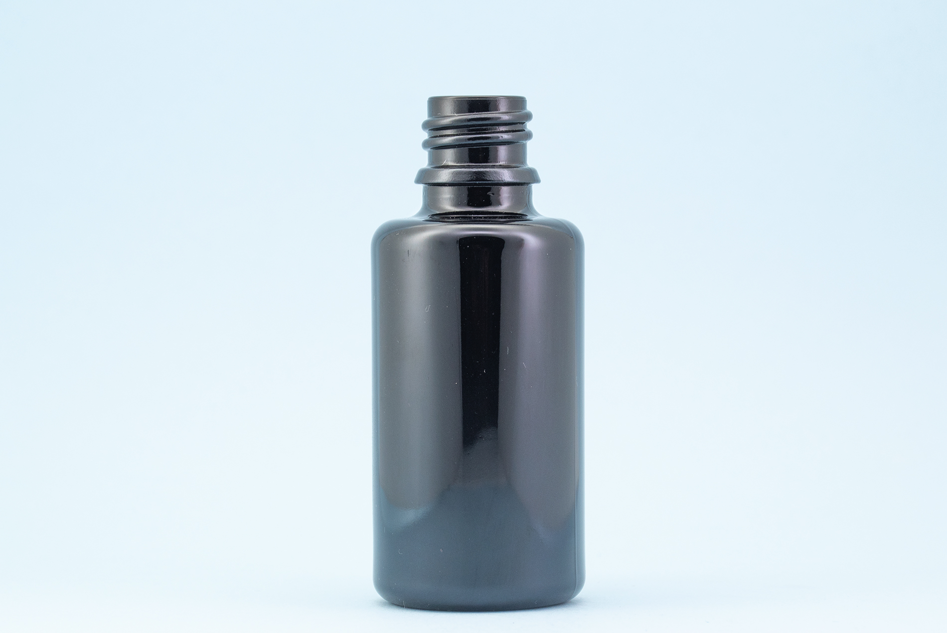 Frasco de vidro cilíndrico preto de 30 ml/1 oz com gargalo 18/410 30 ml/1 oz Black Cylinder Glass Bottle With 18/410 Neck