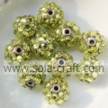 10*12MM Solid Gold Diamond Ball Resin Rhinestone Beads DIY Jewelry Accessories