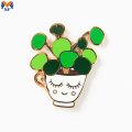 Metallanpassad logotyp Plant Montera Leaf Pin