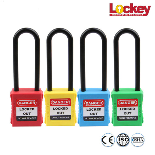 76mm Plastic Long Shackle Safety Padlock