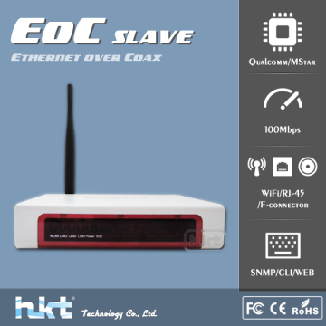 100M Cable TV EoC Technology Slave Modem with WiFi