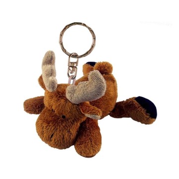 keychain mini plush stuffed toy reindeer soft toy , stuffed animal samll reindeer keychain