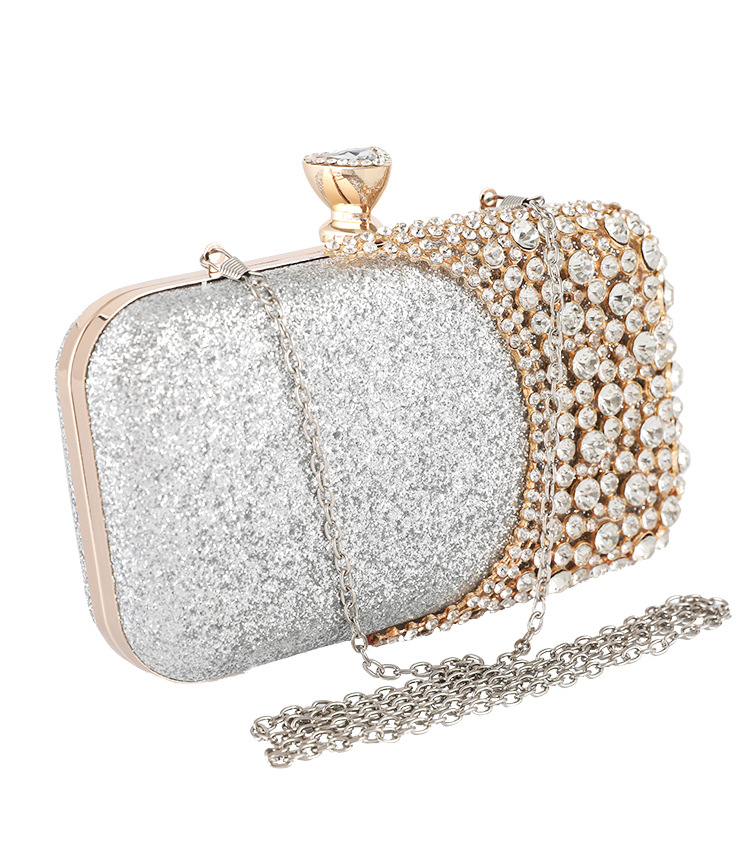 Dinner Bag European and American Ladies Handbag Diamond-studded Banquet Clutch New Small Bag