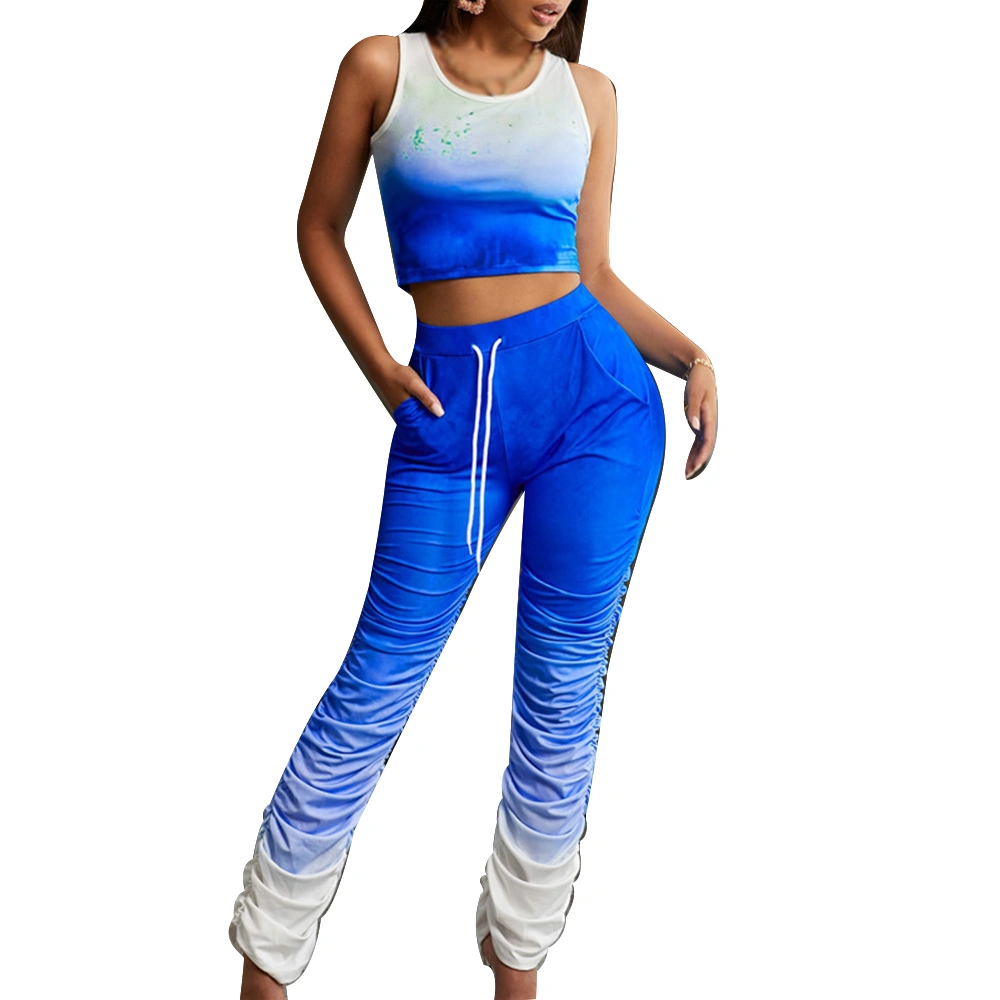 Superstarer Factory 2 Piece Outfits Custom Stacked Jogger Pants for Woman