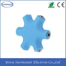 Promotion Gift Earphone/Headphone Music Splitter 5 Way audio Headphone Jack Splitter