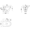 Duvara monte paslanmaz çelik wc ve washbasin kombine