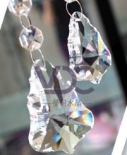 50mm 20pcs/lot Leaf pendant for lighting decoration crystal drop beads