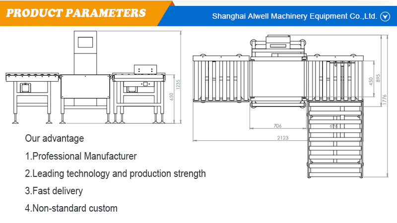 Conveyor check weighers with pusher rejector