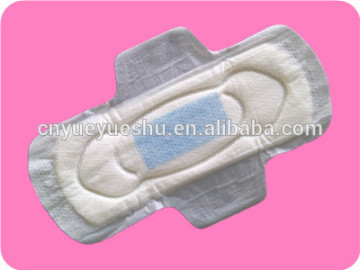 100% pure cotton hygienic pads with blue incore