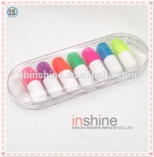 Pill shaped highlighter , Plastic mini highlighter