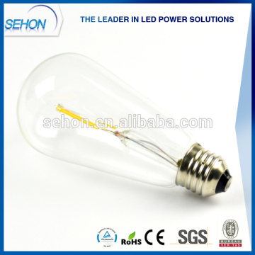 ST64 led filament bulb/vintage retro 2W led filament lamp/dimmable filament led bulbs b22 E27