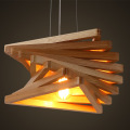 LEDER Coole decoratieve houten hanglampen