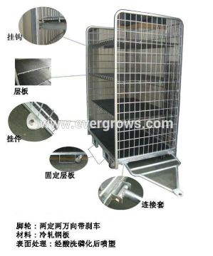 Foldable Steel stacking Roll Container