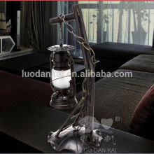 Simple design art decorate living room oil table lamp with rocker switch