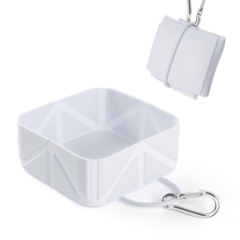 Collapsible Dog Bowl 350ml – Portable TPE Travel Pet Bowl with Carabiner Clip for Walking, Hiking & Camping – 5 Macaron Colors