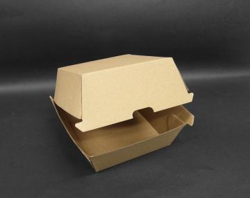 Burger Box / Brown Corrugated Kraft paper box