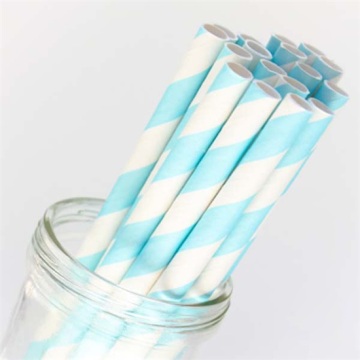 Pretty blue and white striped straws