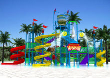 Large Outdoor Aqua Water Parks Rides , Amusement Park Rides