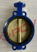 Marine ANSI ductile iron worm gear butterfly valve