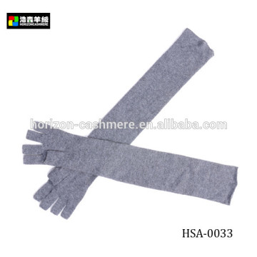 Women Long Cashmere Knit Fingerless Gloves, Women Knit Cashmere Gloves
