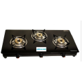 Lifelong Black Glass Top Gas Stove 3 Burner