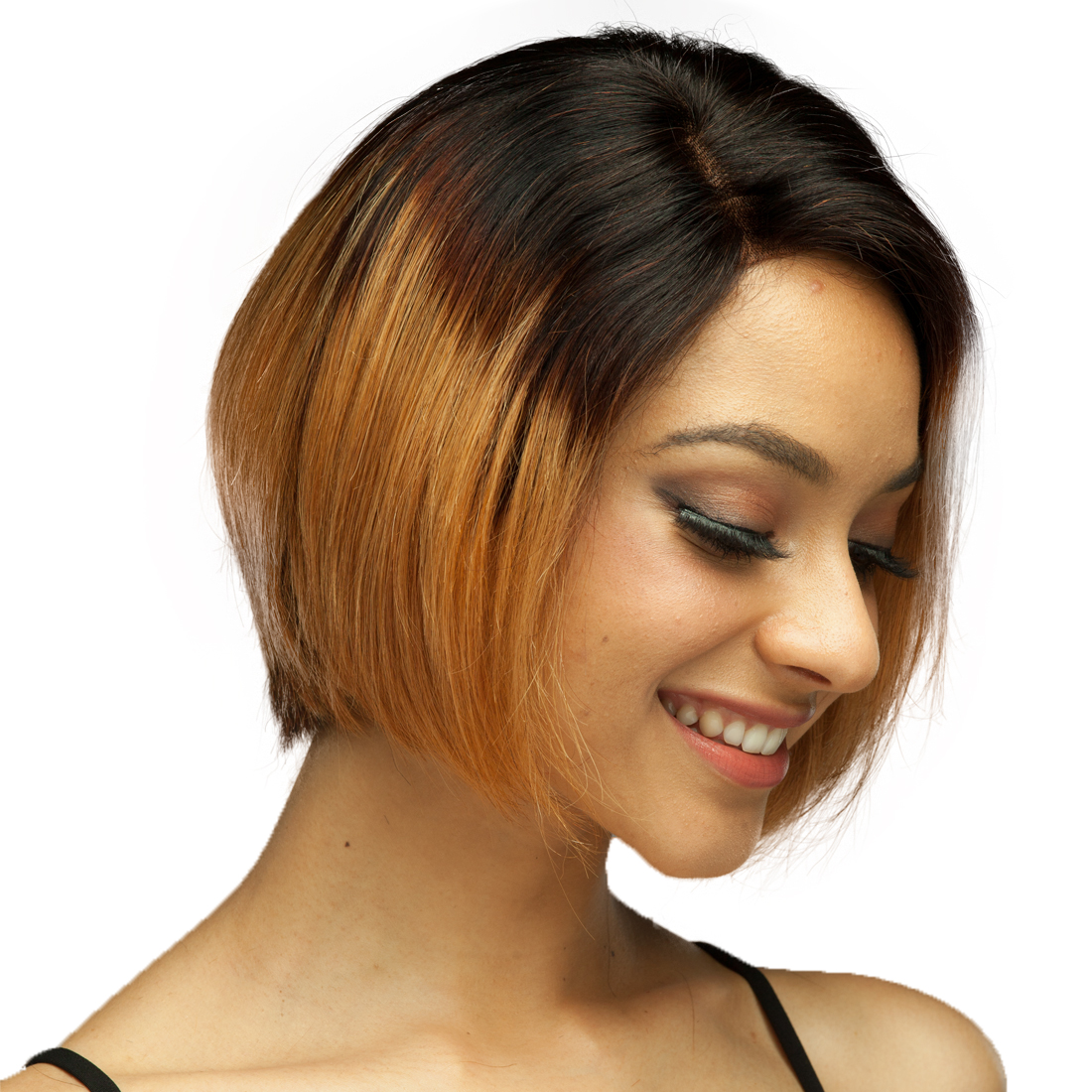 Professional Salon Cut Mix Colour Brown Lace Front Wig Human Hair Ombre Color 8 Inch Wigs, Short Virgin Hair Lace CLosure Wig