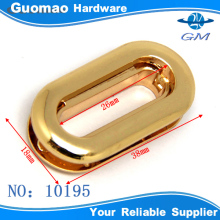 Gold zinc alloy oval handbag grommets