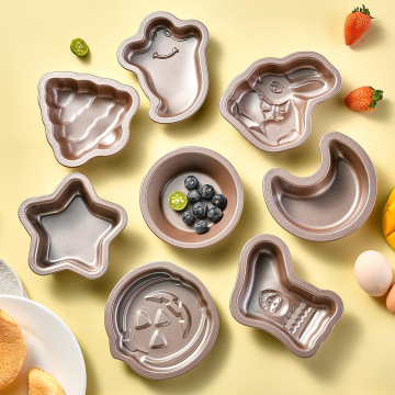 Christmas Festival Carbon Steel Champagne Gold Nonstick Bakeware