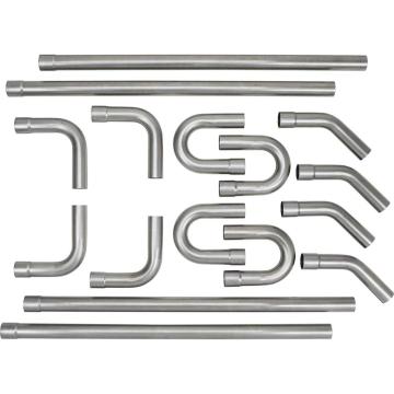 Universal 2.5" Exhaust Tubing Mandrel Bend Pipe Kit: Straight & U-Bend