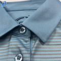 schwarzer Streifen -Golfblau -Polo -Shirts für Golfblau