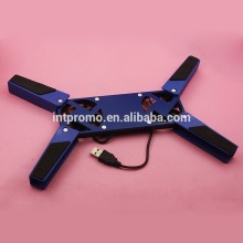 super slim mini foldable notebook cooler pad with 2 fans