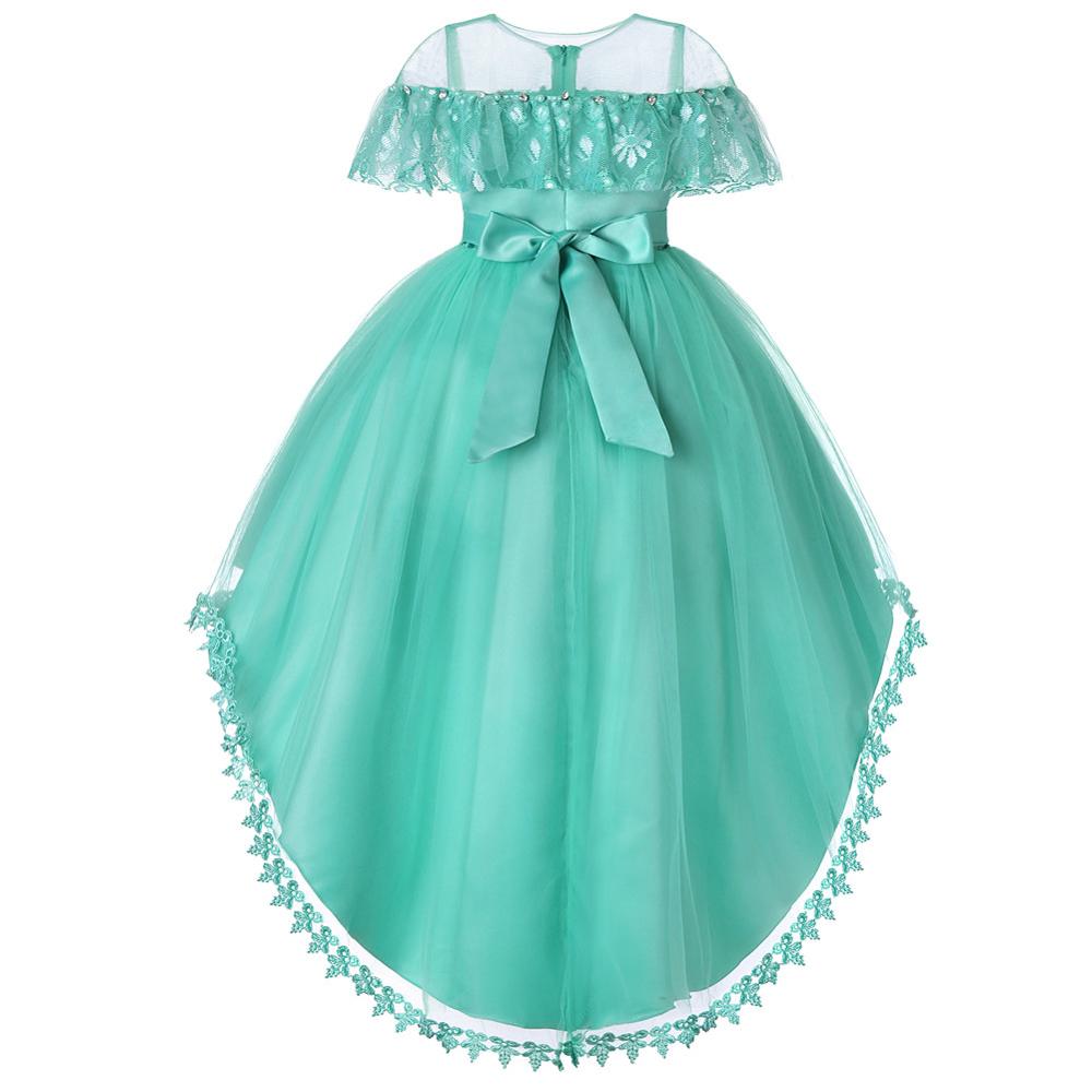 Hot Sale High Quality New Model Sleeveless Embroidered Flower Western children wedding dress girl