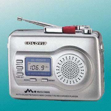 Personal Auto-reverse Cassette Recorder with FM Auto-scan Radio
