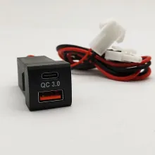 12V Dual Port Fast Car Charger QC3.0 PD Type-C