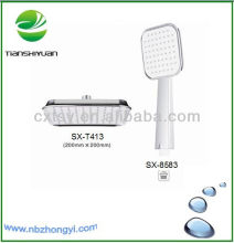 ABS chrome shower head sets square shower head dual functional shower set