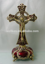 tin alloy jesus figures,metal cross jesus figurines