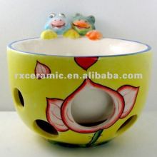 3D frog preventing burning ceramic bowls