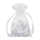 pretty quatity white drawstring organza pouch