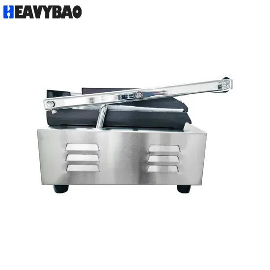 Double Plate Electric Sandwich Panini Kamado Contact Grill Griddle