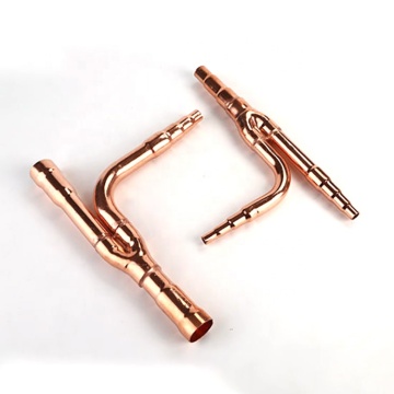 Red Branched Copper Pipe Fittings A/C Parts