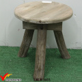 Mesa de café de madera maciza rústica de 3 piernas