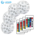 LEDER Lampada da piscina a LED subacquea da 4,5 W montata in superficie