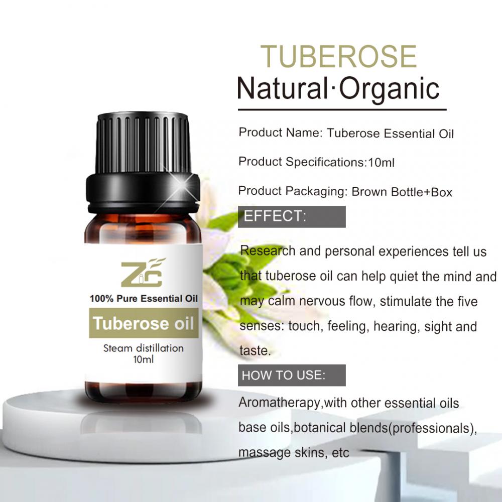 น้ำมันหอมระเหย tuberose อินทรีย์บริสุทธิ์ 100% สำหรับน้ำหอม