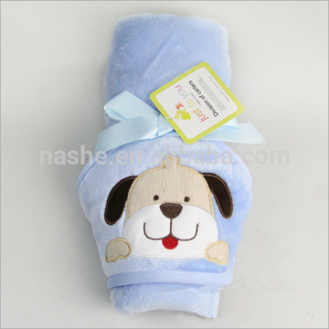 Fleece Embroidered Baby Blanket baby hooded blanket