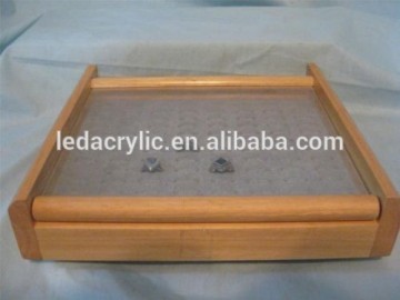 Wood & Acrylic Ring Holder / Retail Display case