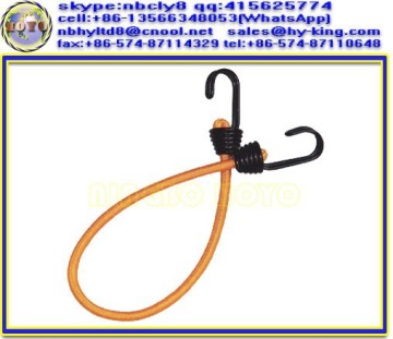 Orange shockcord , 4mm luggage elastic , elastic luggage rope with hooks