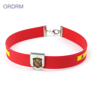 Custom World Cup Gifts Silicone Choker Necklace