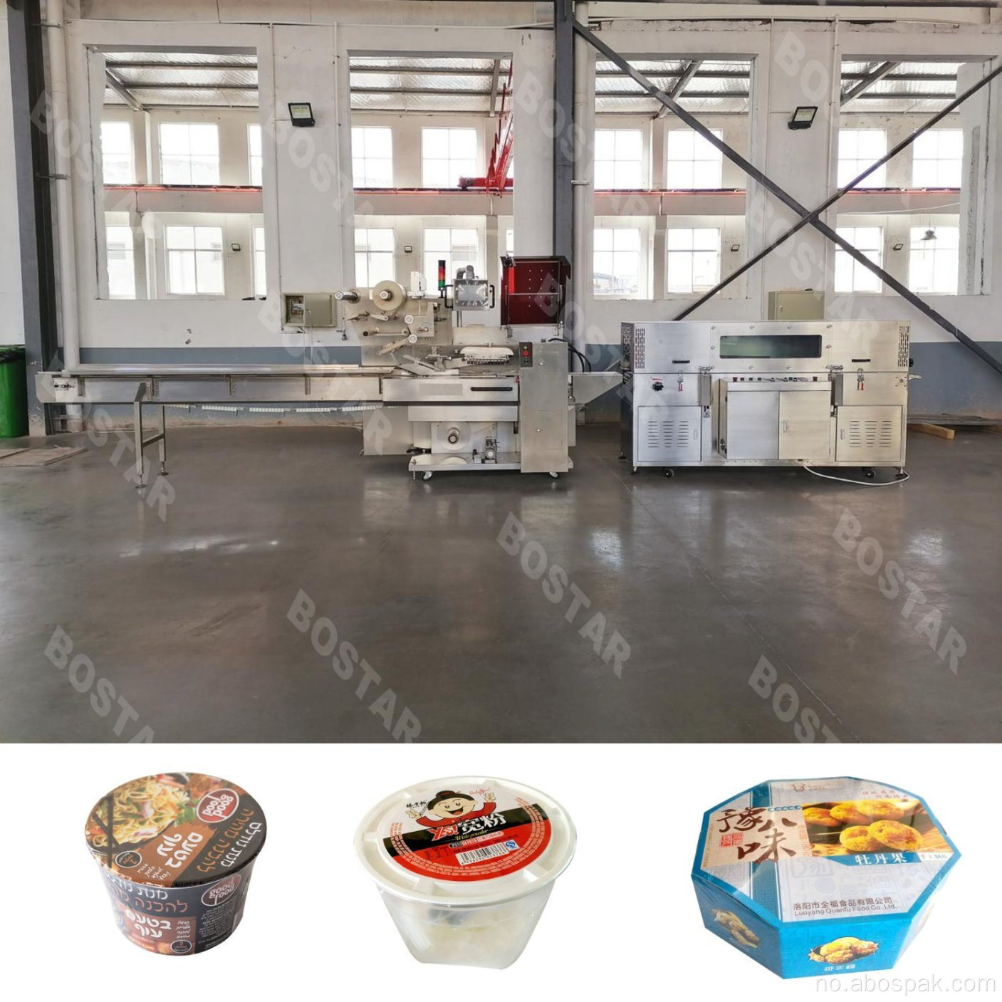 Bowl Instant Noodles Bar Shrinkering Emballasjemaskin